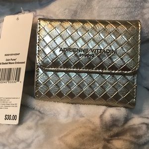 Adrienne Vittadini Coin Purse w/ Key Chain NWT